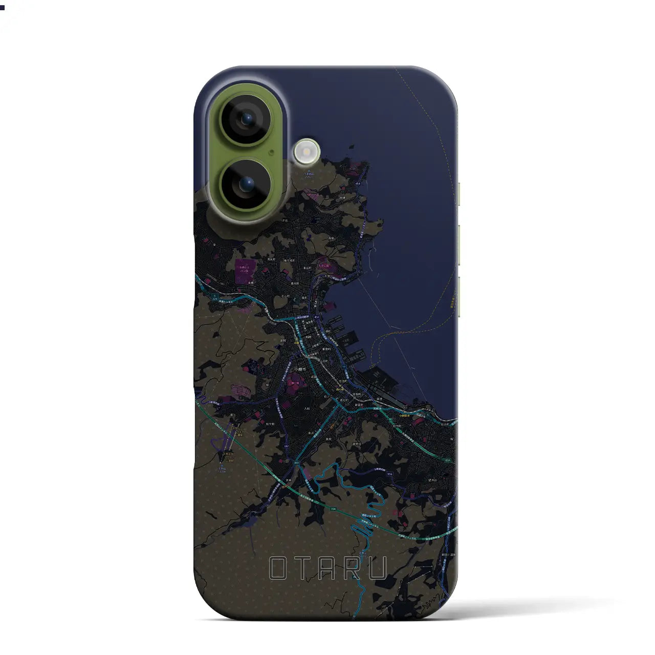 【小樽(北海道)】地図柄iPhoneケース(バックカバータイプ)