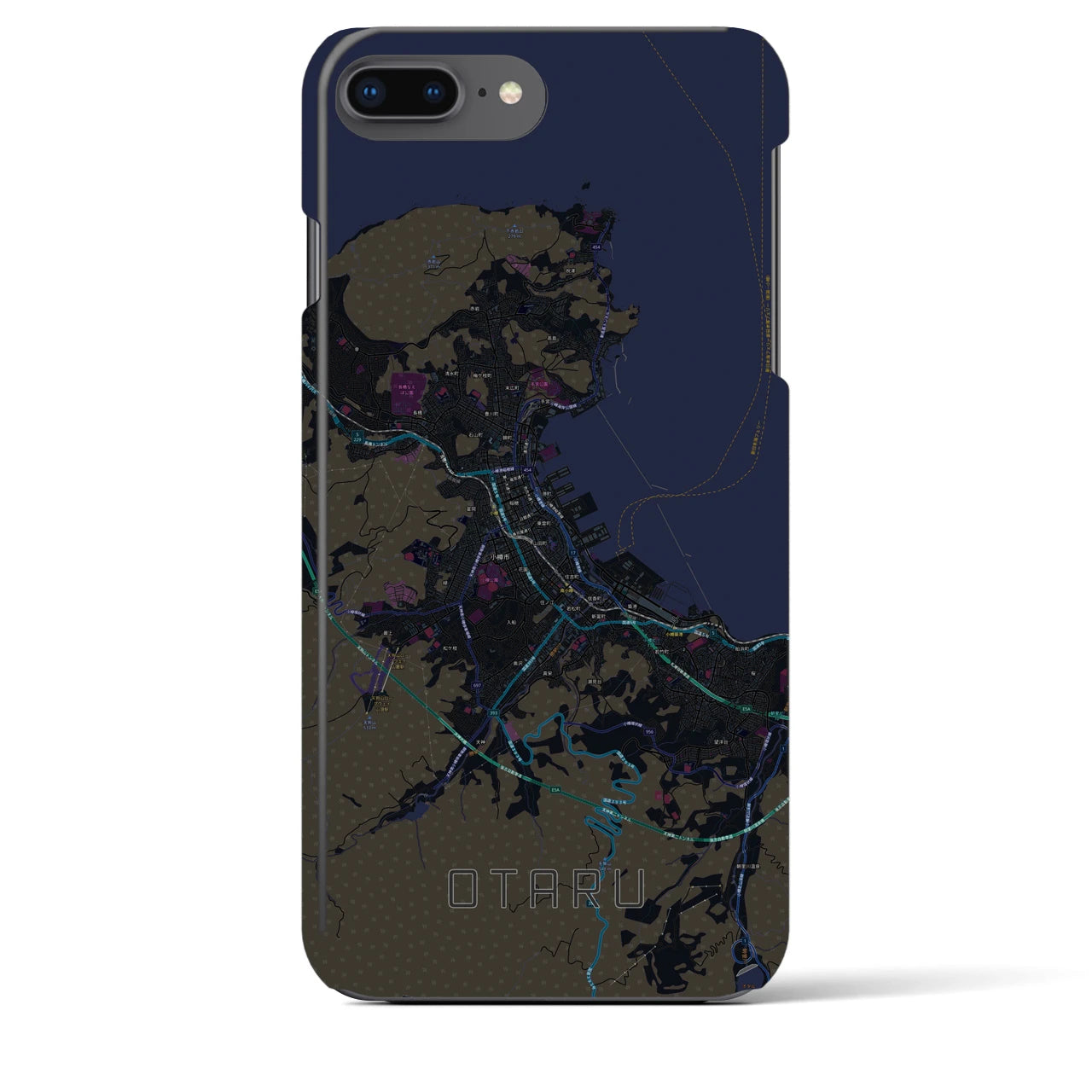 【小樽(北海道)】地図柄iPhoneケース(バックカバータイプ)