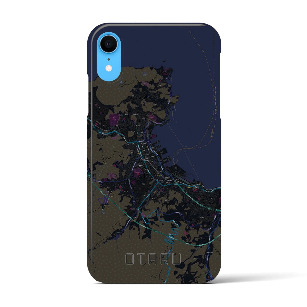 【小樽(北海道)】地図柄iPhoneケース(バックカバータイプ)