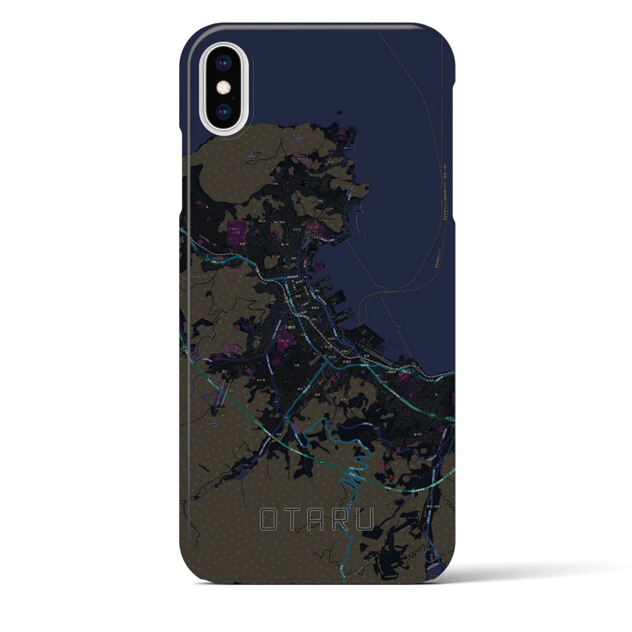 【小樽(北海道)】地図柄iPhoneケース(バックカバータイプ)