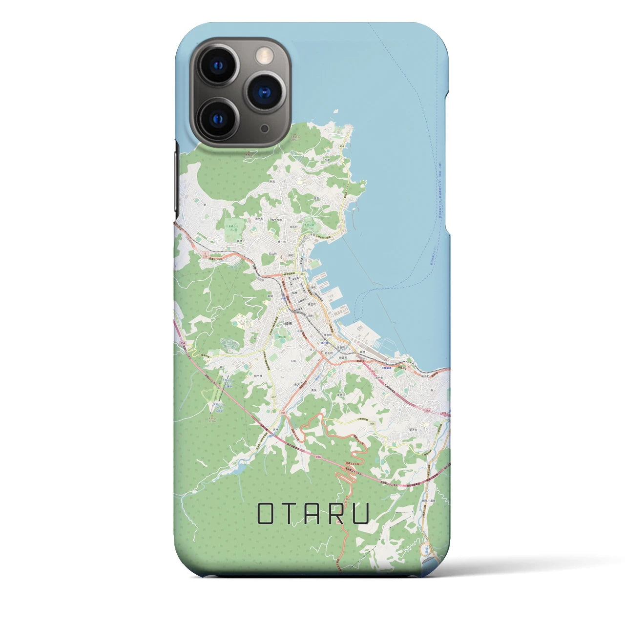 【小樽(北海道)】地図柄iPhoneケース(バックカバータイプ)