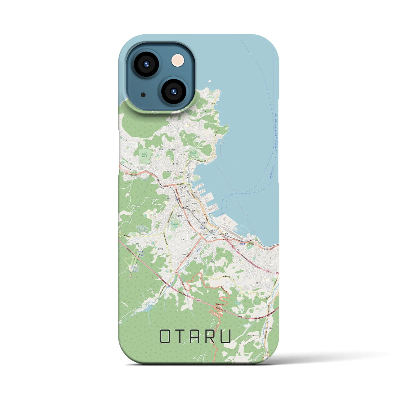【小樽(北海道)】地図柄iPhoneケース(バックカバータイプ)