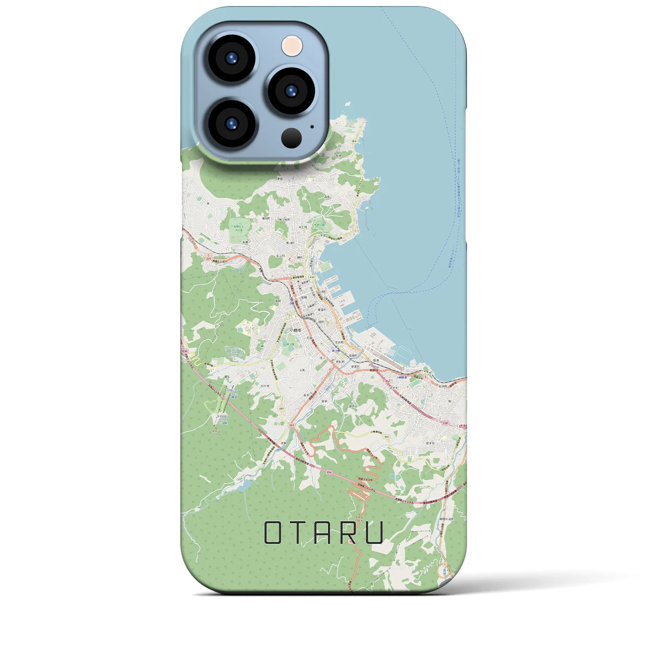【小樽(北海道)】地図柄iPhoneケース(バックカバータイプ)