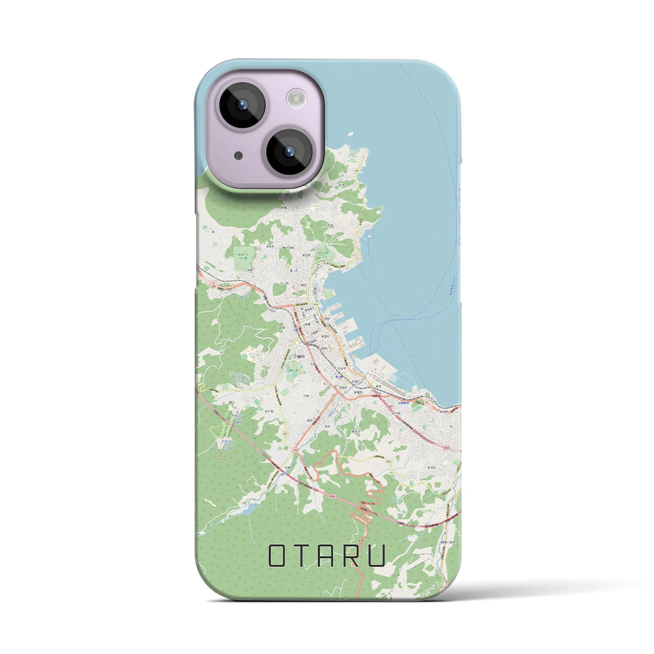 【小樽(北海道)】地図柄iPhoneケース(バックカバータイプ)