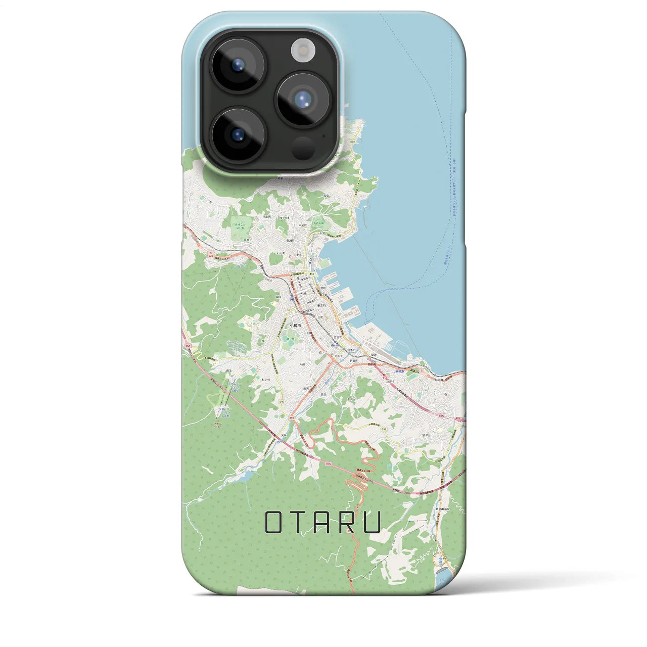 【小樽(北海道)】地図柄iPhoneケース(バックカバータイプ)