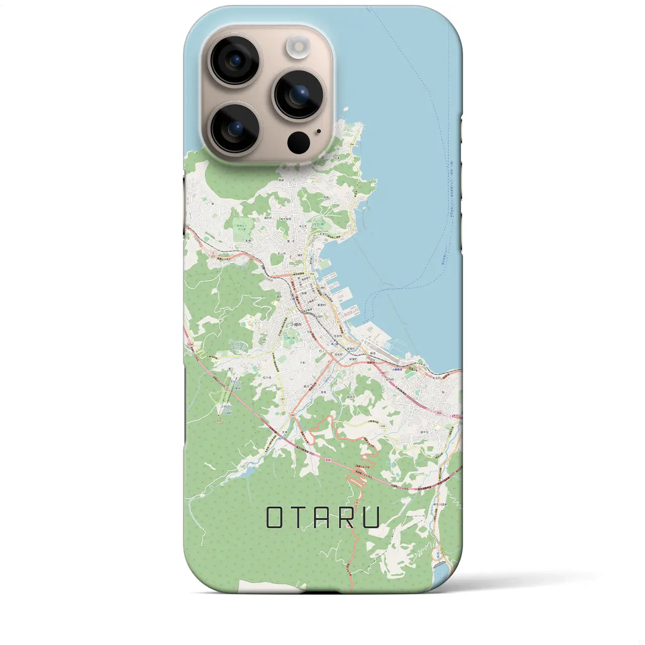 【小樽(北海道)】地図柄iPhoneケース(バックカバータイプ)
