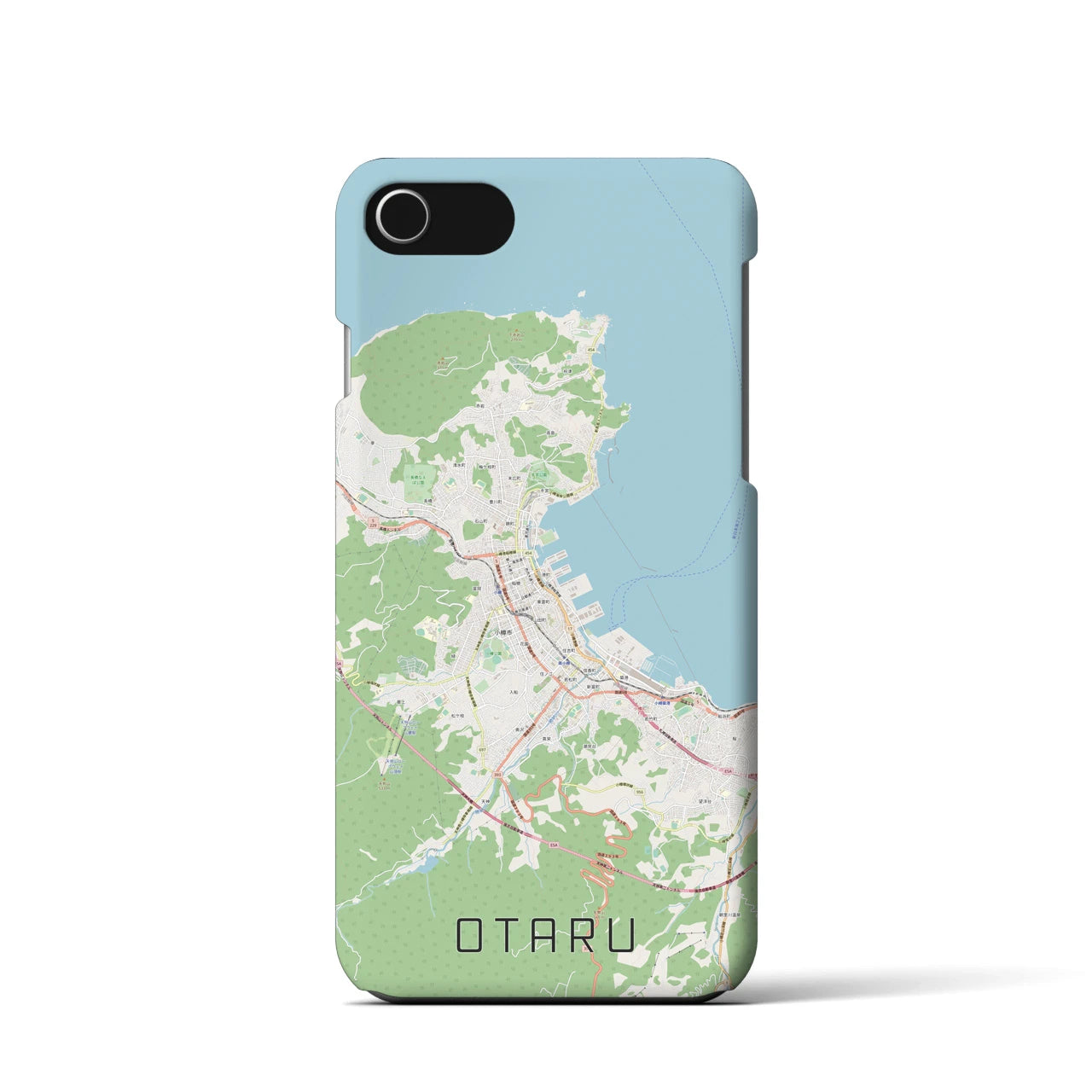 【小樽(北海道)】地図柄iPhoneケース(バックカバータイプ)