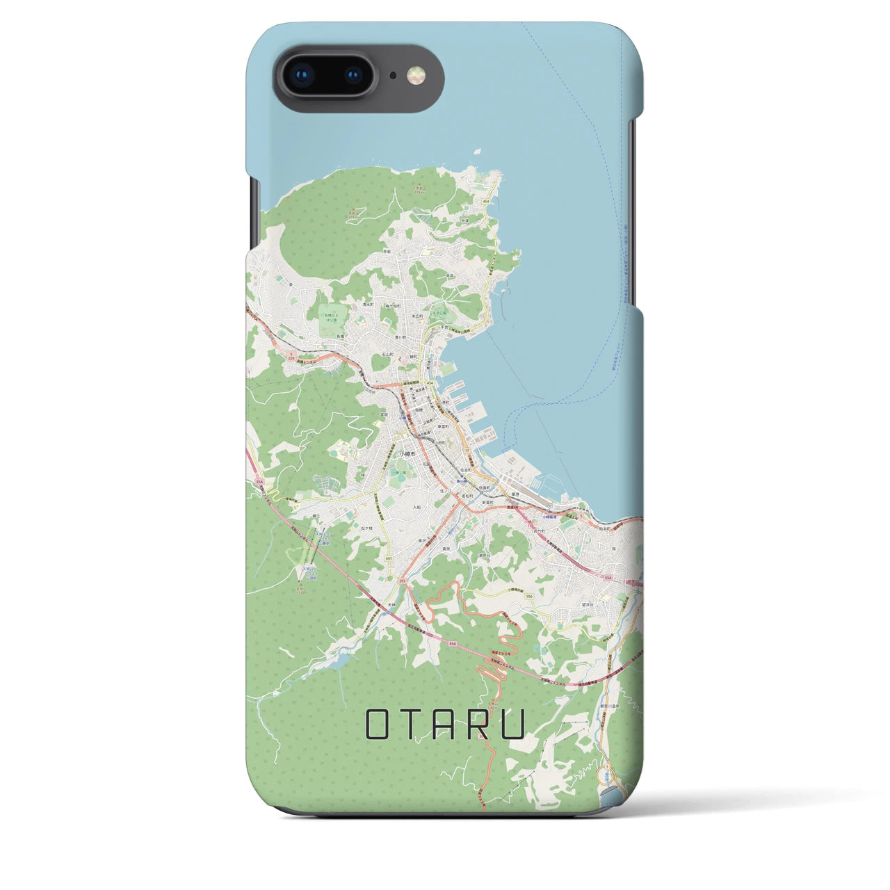 【小樽(北海道)】地図柄iPhoneケース(バックカバータイプ)