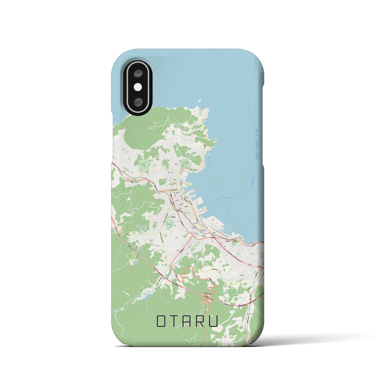 【小樽(北海道)】地図柄iPhoneケース(バックカバータイプ)