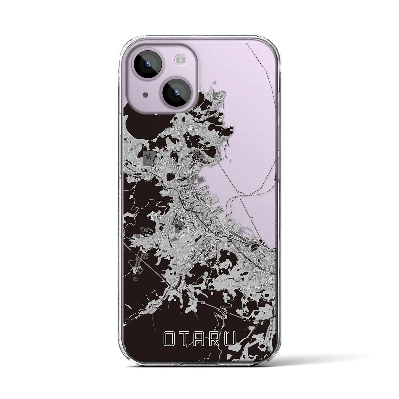 【小樽(北海道)】地図柄iPhoneケース(クリアタイプ)