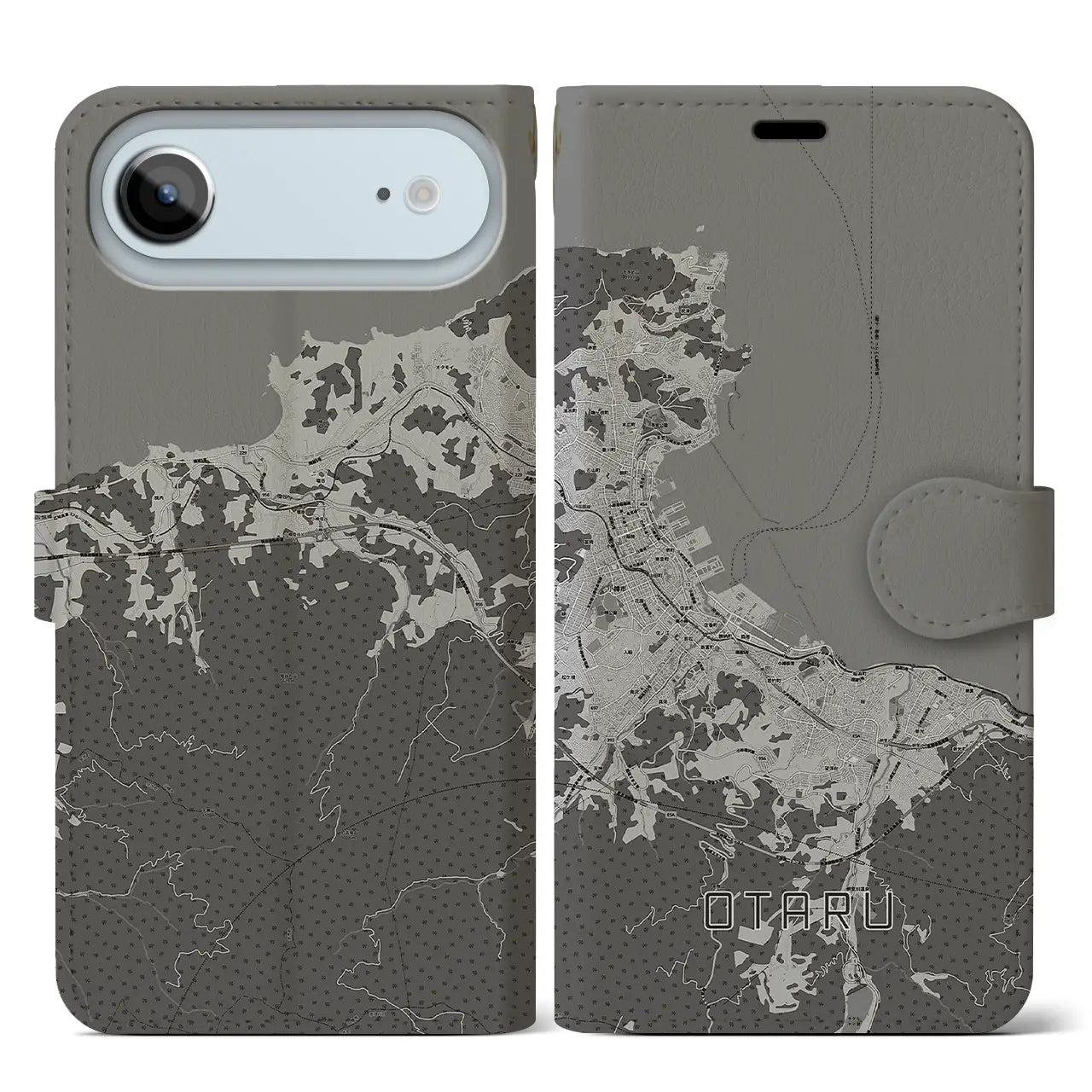 【小樽(北海道)】地図柄iPhoneケース(手帳タイプ)