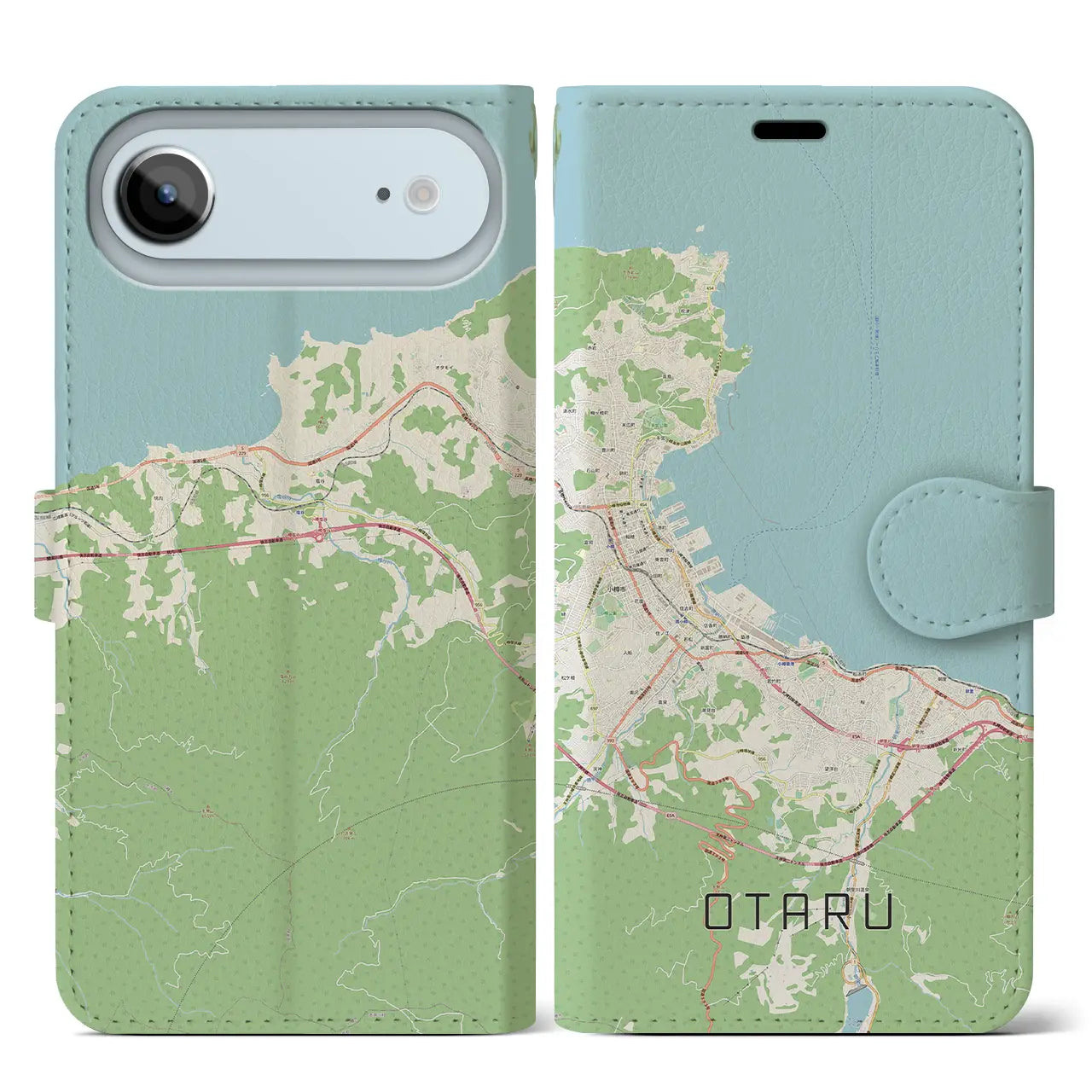 【小樽(北海道)】地図柄iPhoneケース(手帳タイプ)