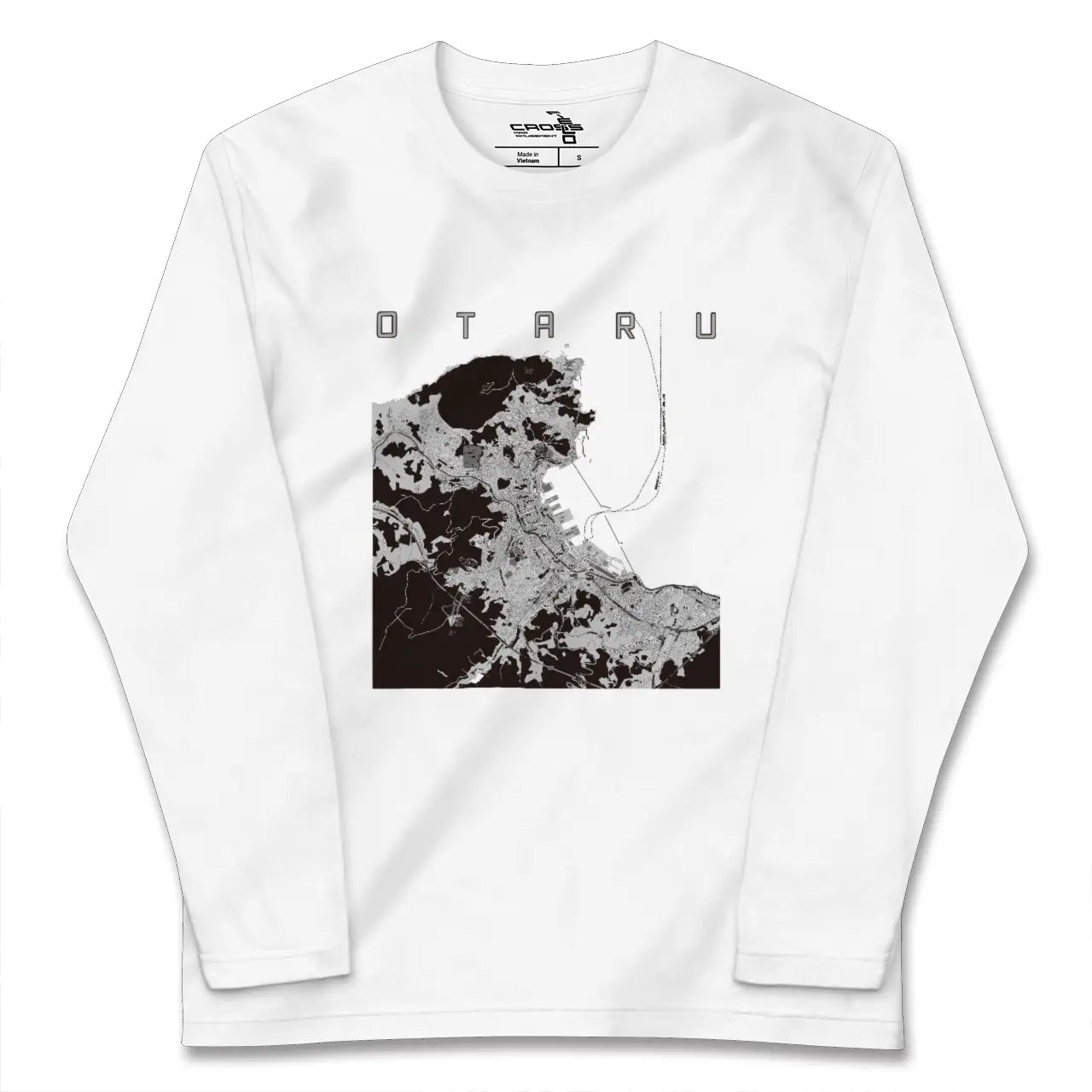 【小樽(北海道)】地図柄ロングスリーブTシャツ