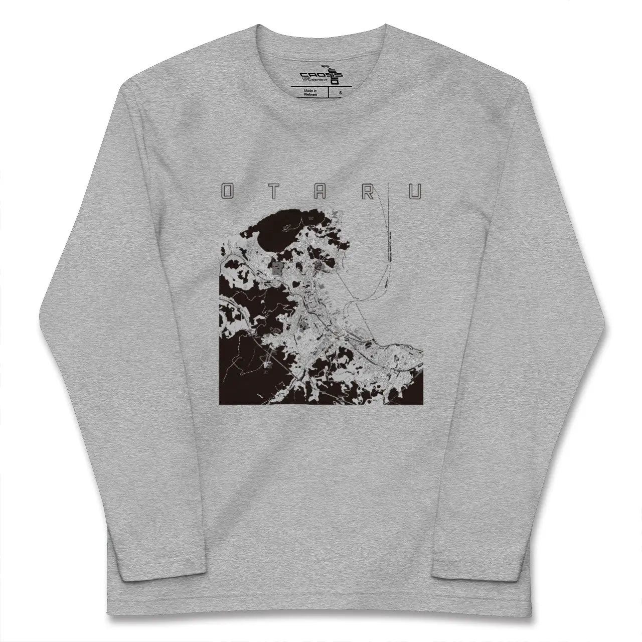 【小樽(北海道)】地図柄ロングスリーブTシャツ