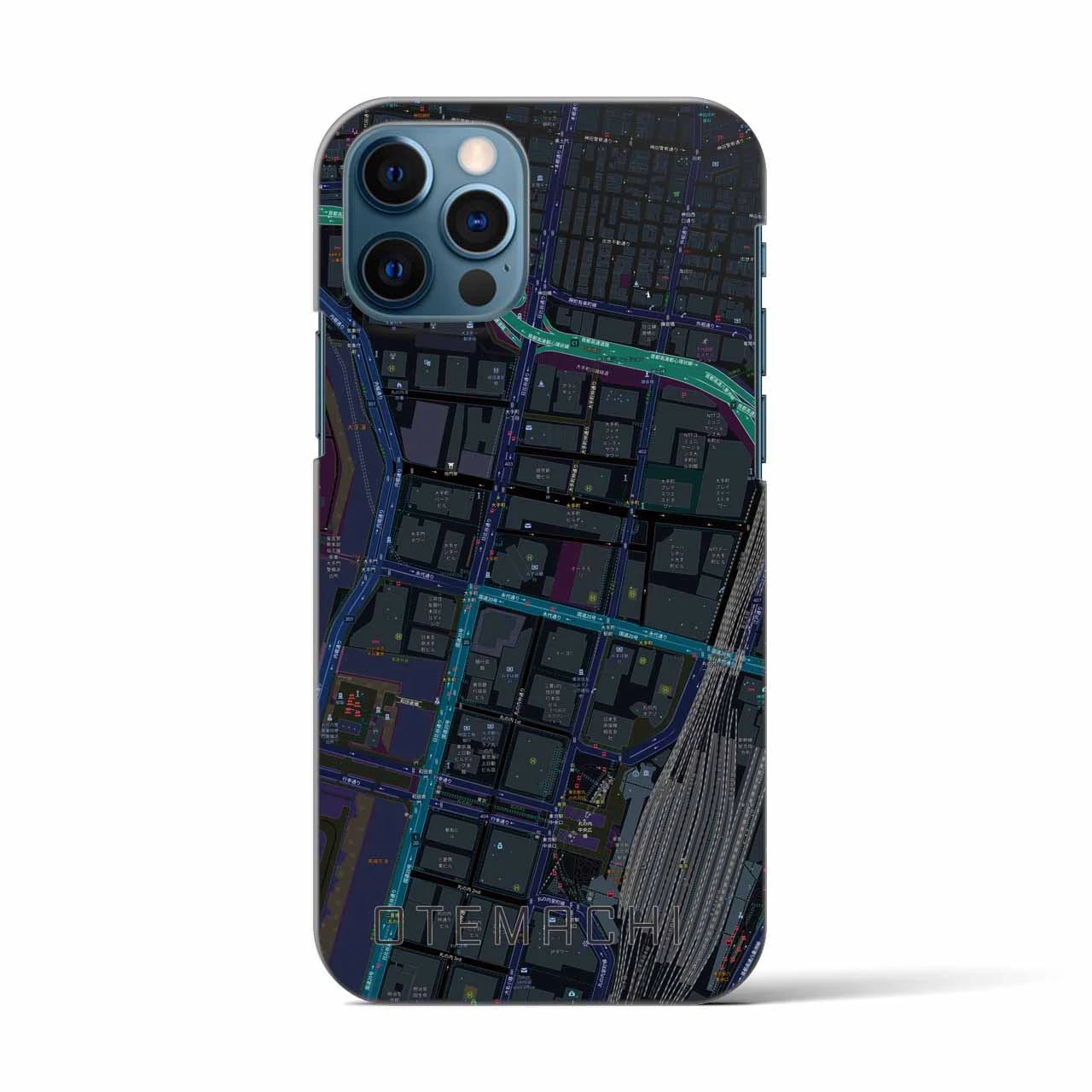 【大手町(東京都)】地図柄iPhoneケース(バックカバータイプ)