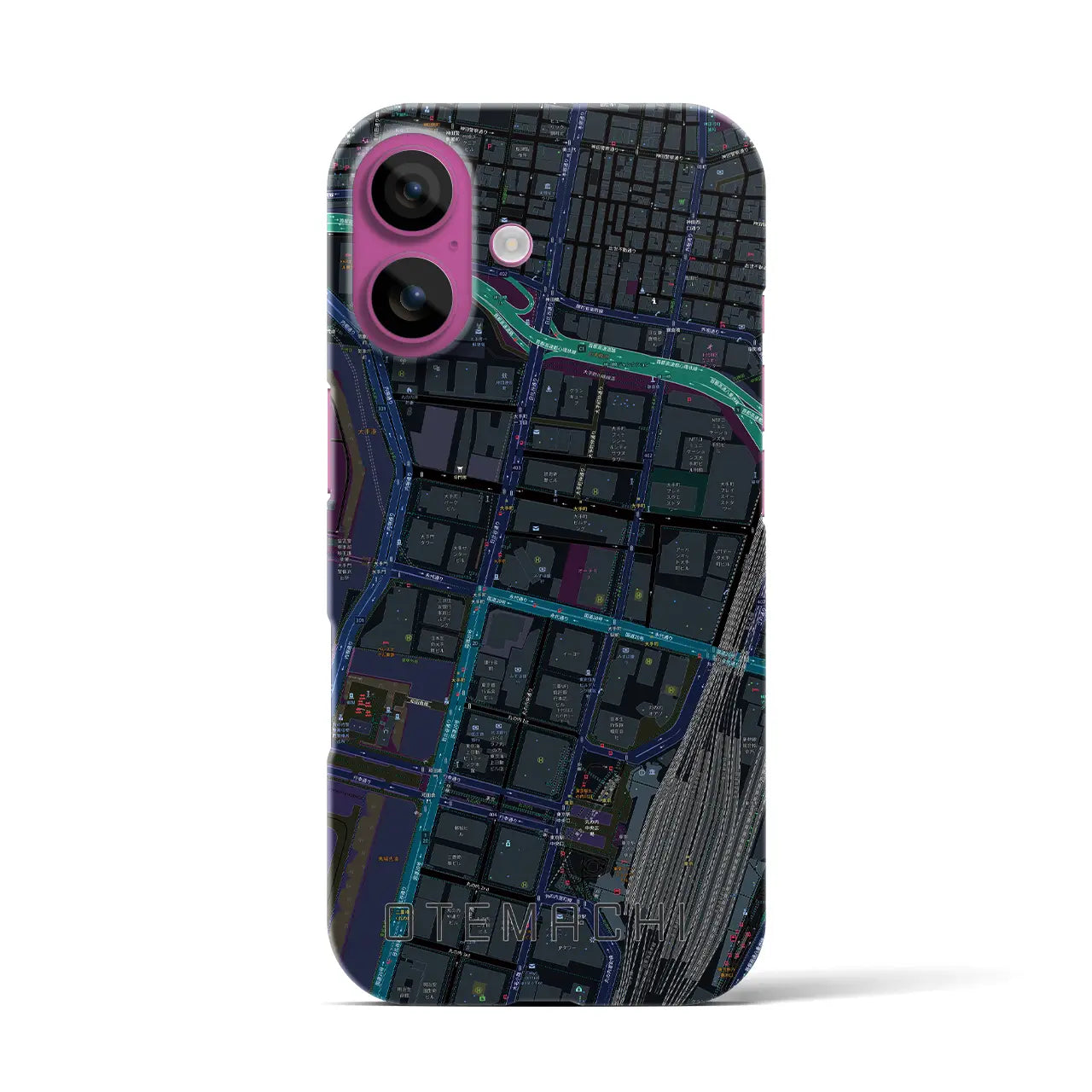 【大手町(東京都)】地図柄iPhoneケース(バックカバータイプ)