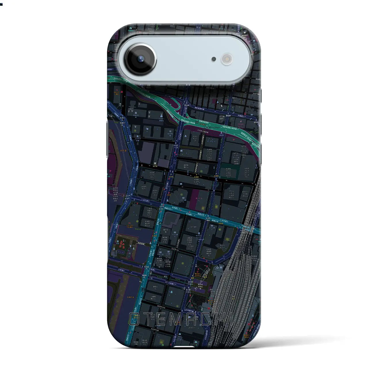 【大手町(東京都)】地図柄iPhoneケース(バックカバータイプ)