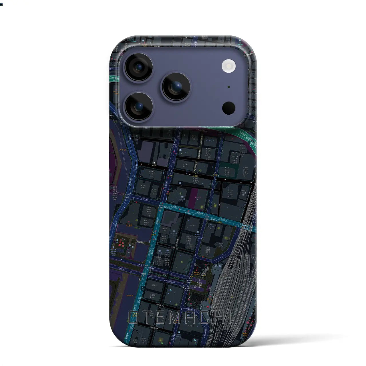 【大手町(東京都)】地図柄iPhoneケース(バックカバータイプ)