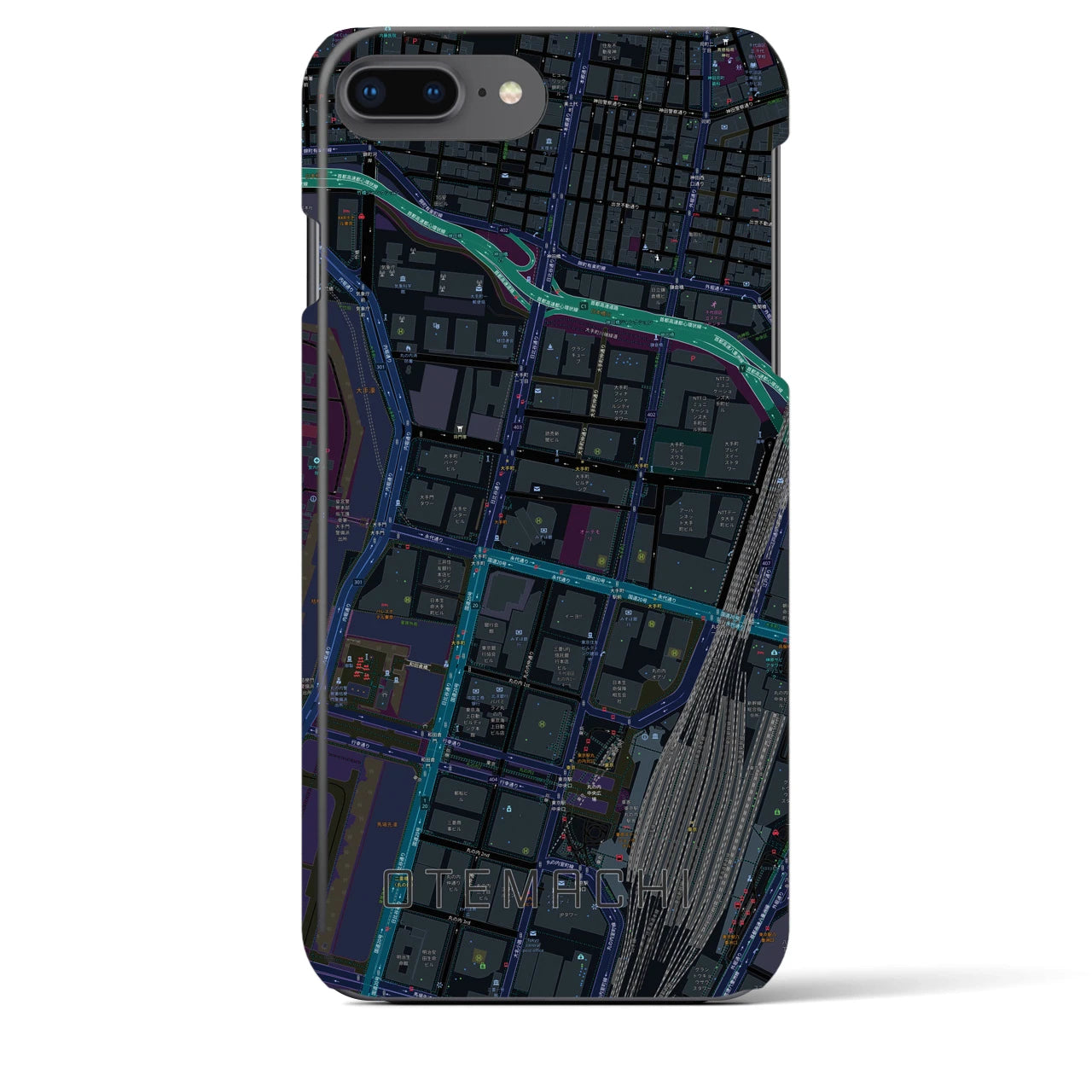 【大手町(東京都)】地図柄iPhoneケース(バックカバータイプ)
