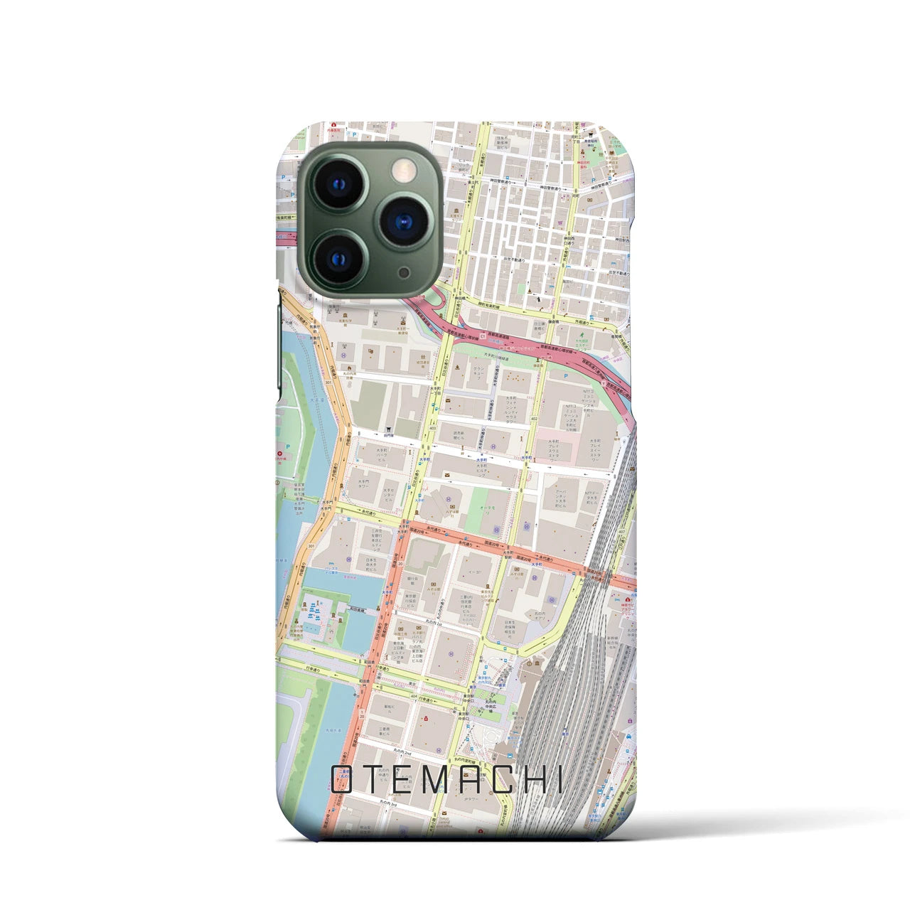 【大手町(東京都)】地図柄iPhoneケース(バックカバータイプ)