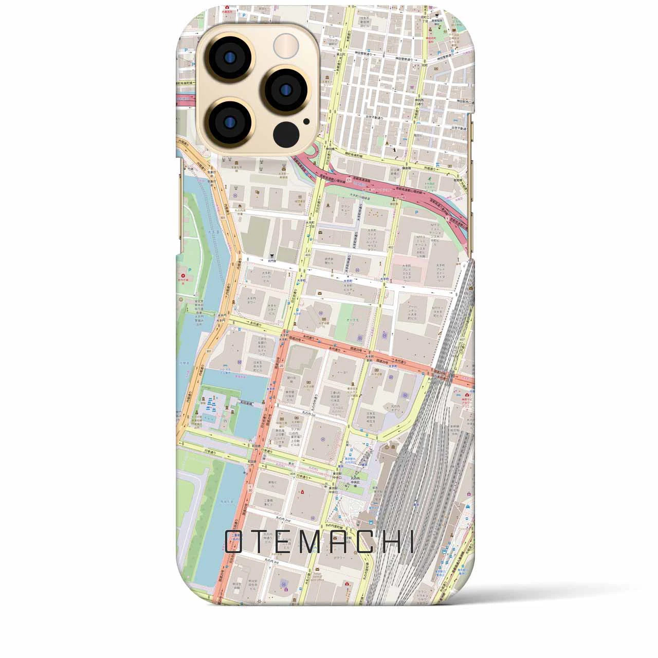 【大手町(東京都)】地図柄iPhoneケース(バックカバータイプ)