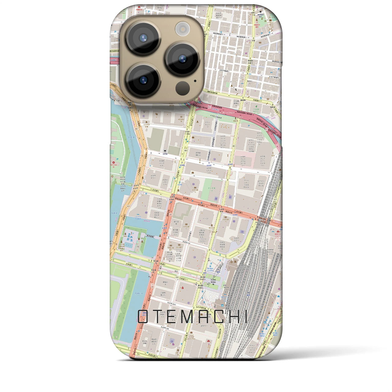 【大手町(東京都)】地図柄iPhoneケース(バックカバータイプ)