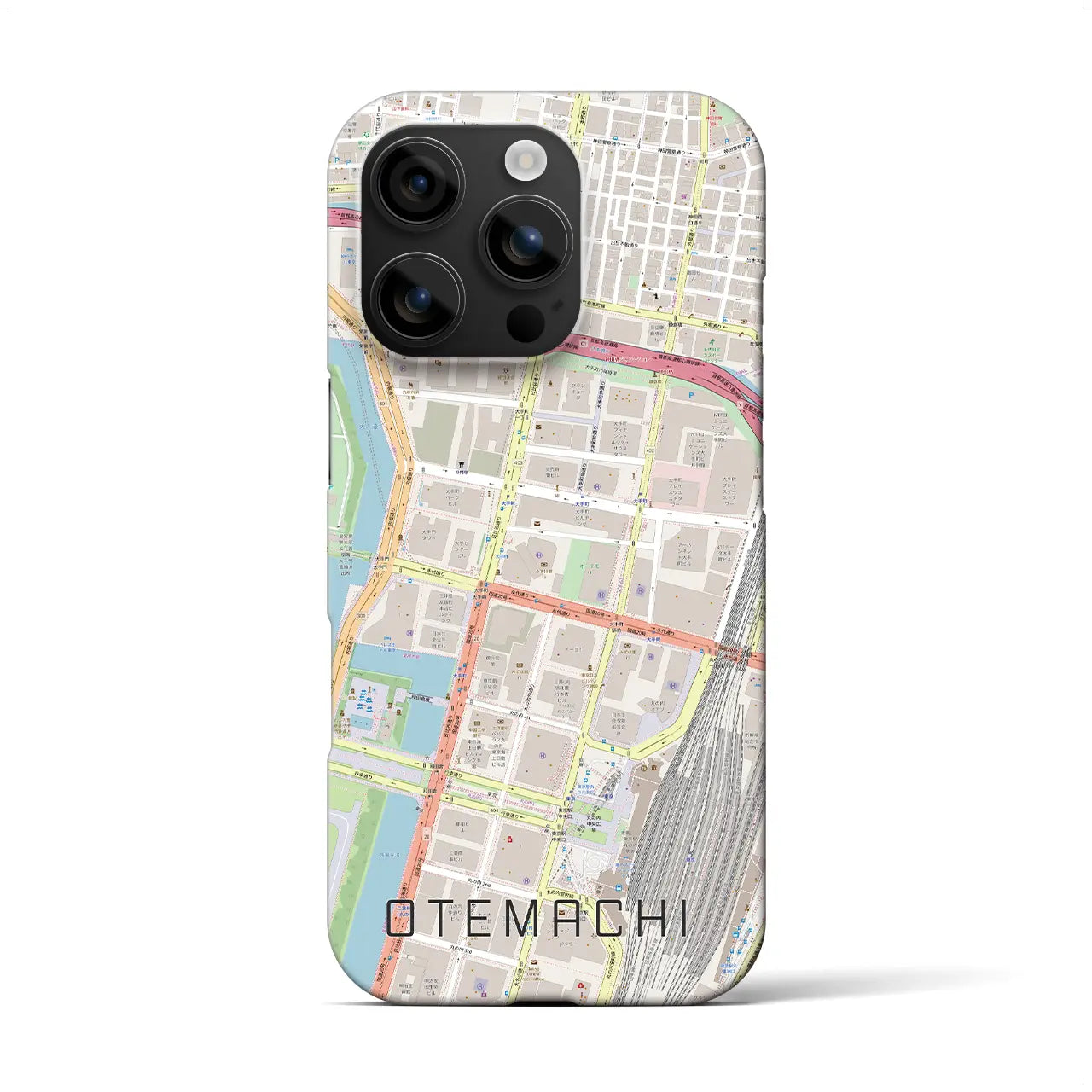 【大手町(東京都)】地図柄iPhoneケース(バックカバータイプ)