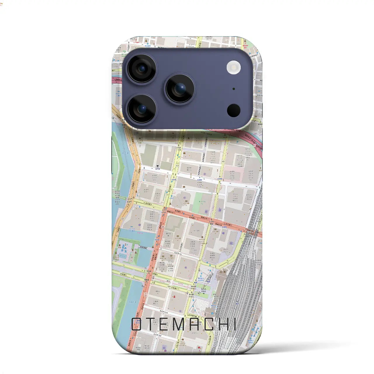 【大手町(東京都)】地図柄iPhoneケース(バックカバータイプ)