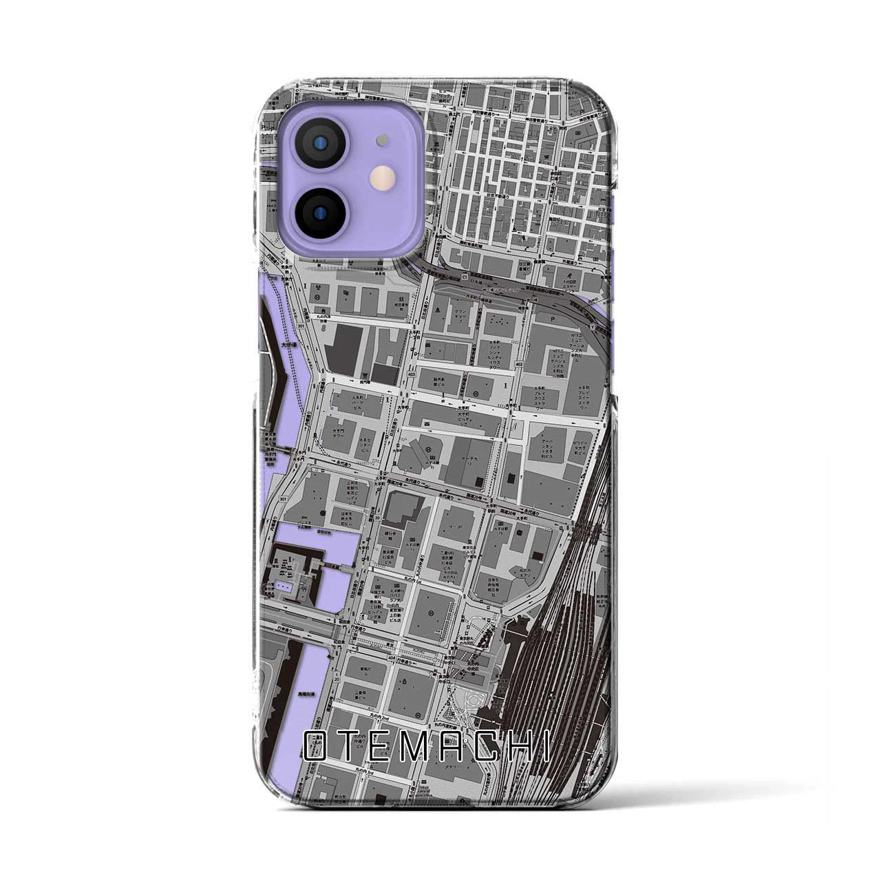 【大手町(東京都)】地図柄iPhoneケース(クリアタイプ)