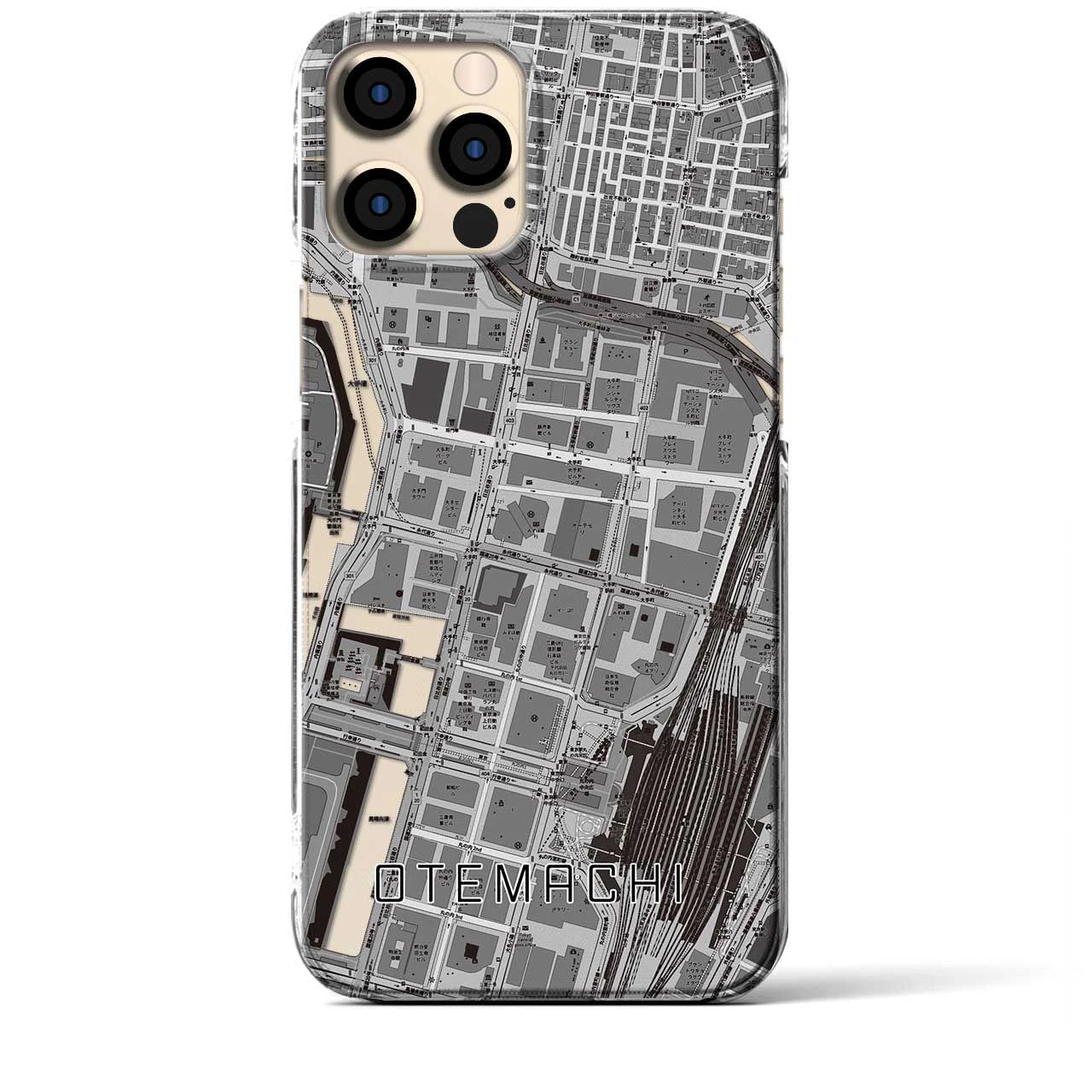 【大手町(東京都)】地図柄iPhoneケース(クリアタイプ)