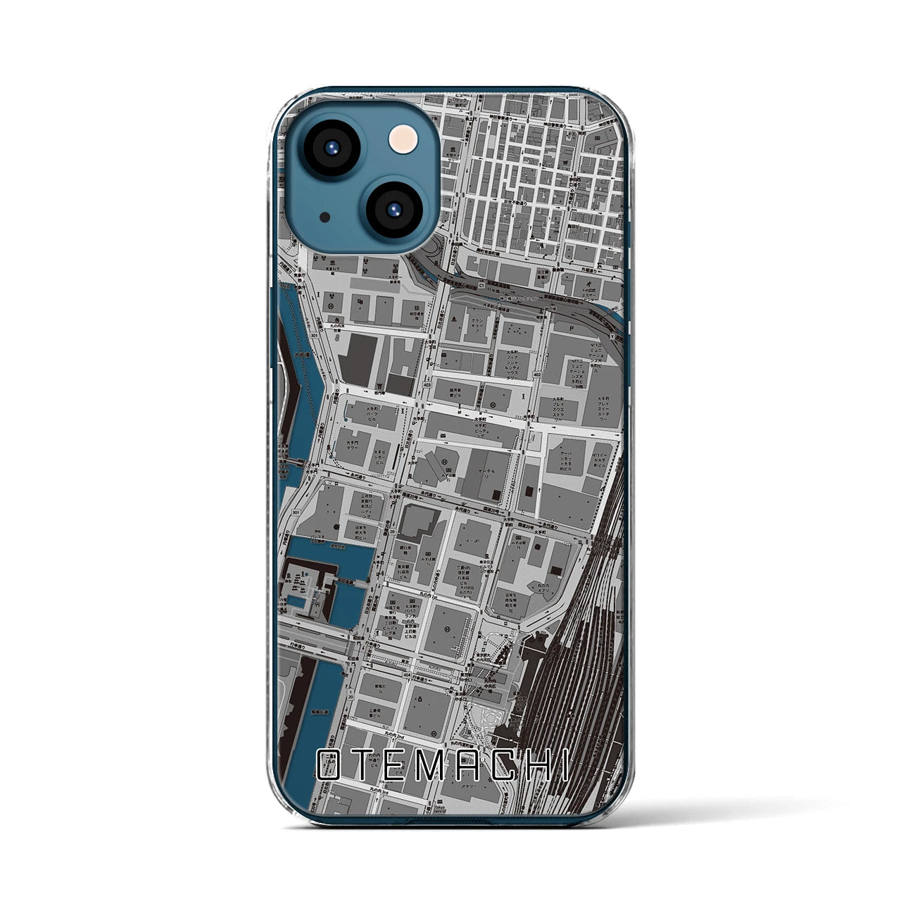 【大手町(東京都)】地図柄iPhoneケース(クリアタイプ)