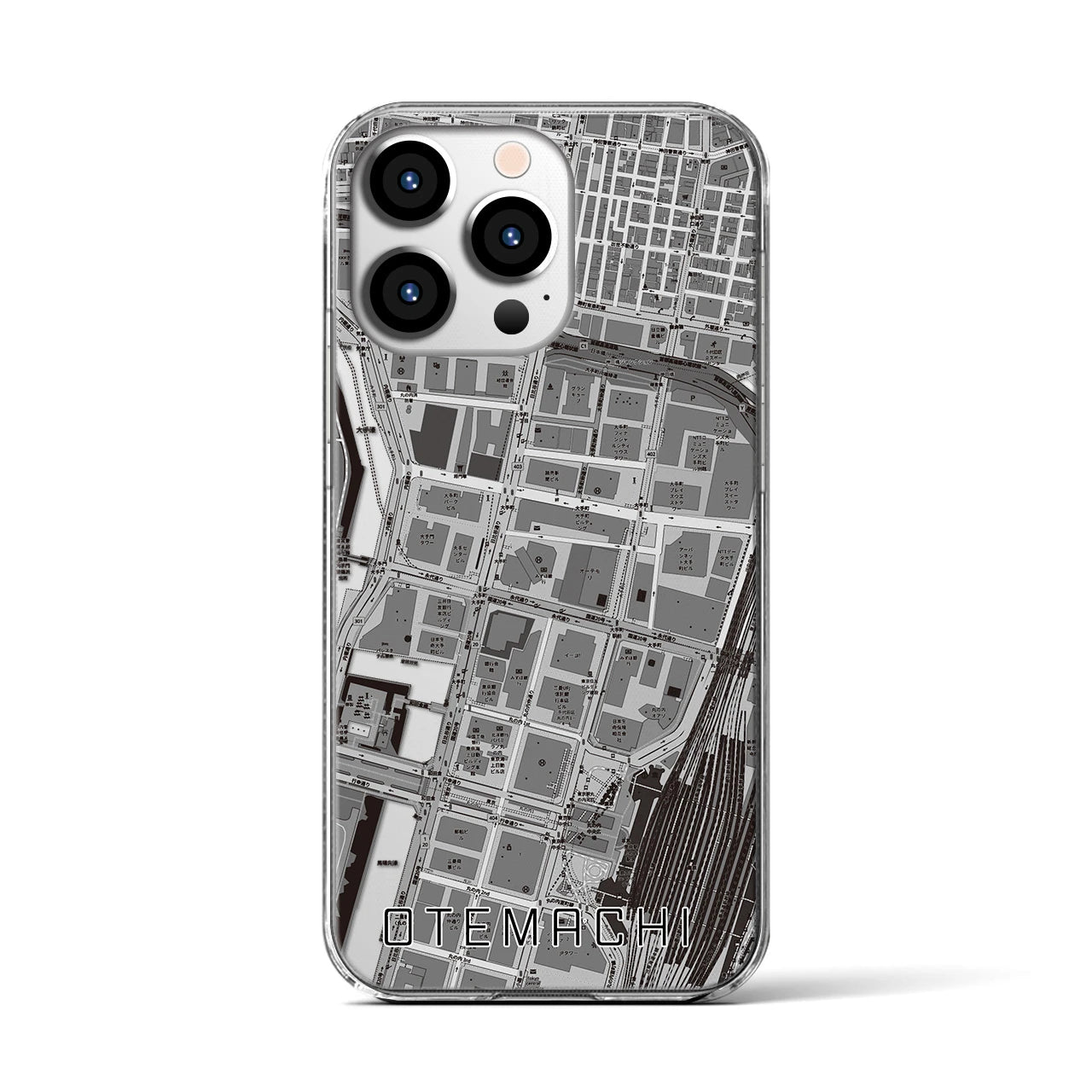 【大手町(東京都)】地図柄iPhoneケース(クリアタイプ)