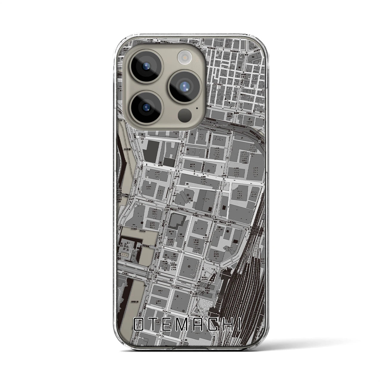 【大手町(東京都)】地図柄iPhoneケース(クリアタイプ)