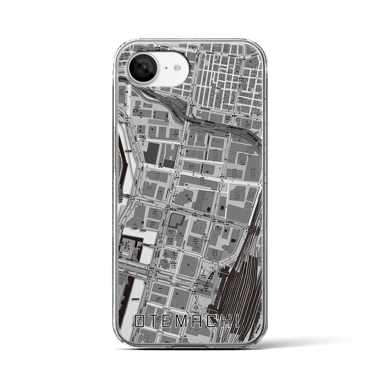 【大手町(東京都)】地図柄iPhoneケース(クリアタイプ)