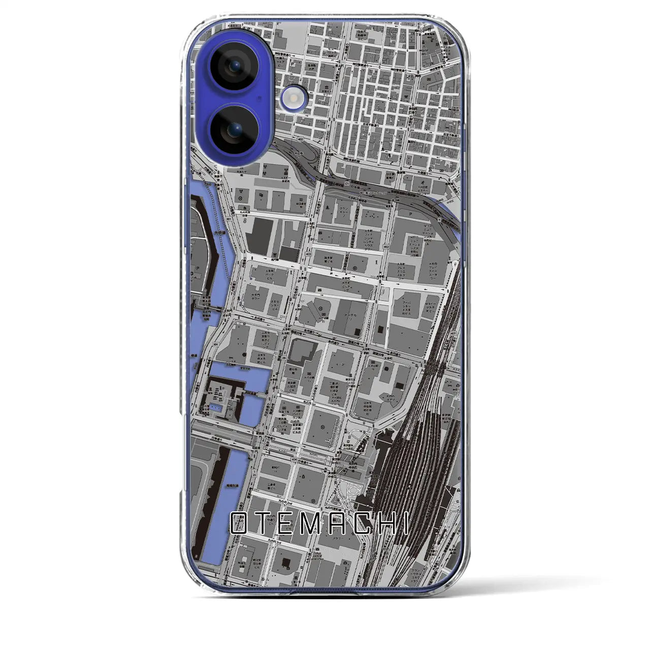 【大手町(東京都)】地図柄iPhoneケース(クリアタイプ)