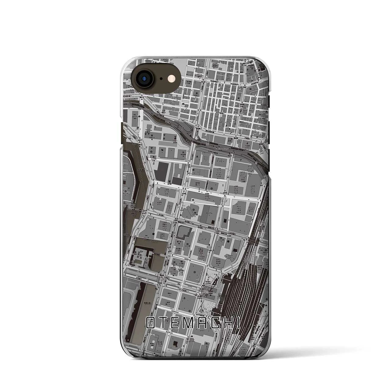 【大手町(東京都)】地図柄iPhoneケース(クリアタイプ)