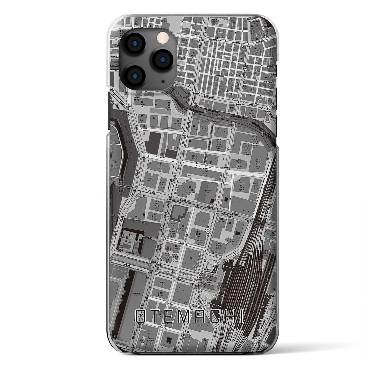 【大手町(東京都)】地図柄iPhoneケース(クリアタイプ)