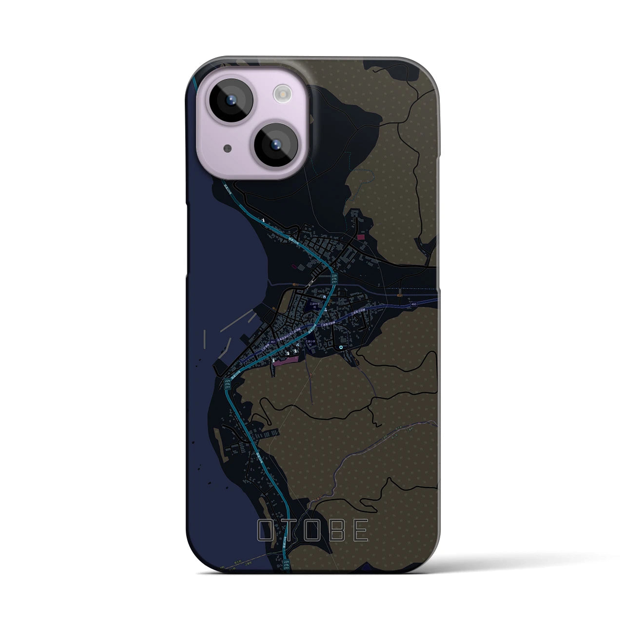 【乙部(北海道)】地図柄iPhoneケース(バックカバータイプ)