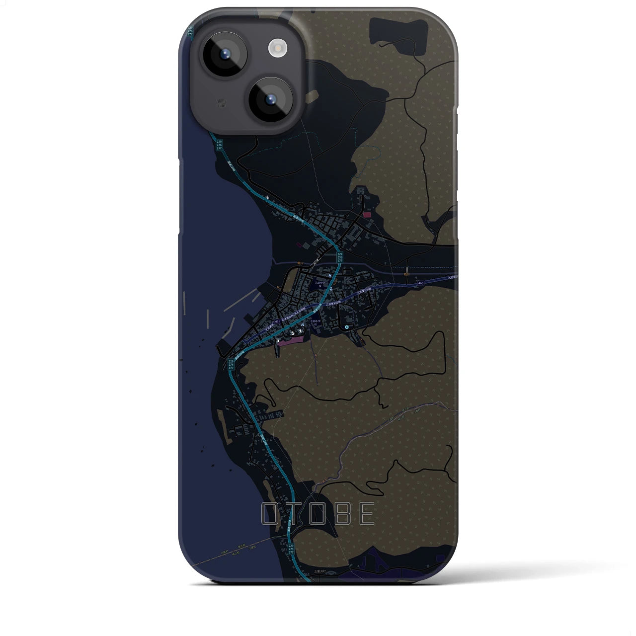 【乙部(北海道)】地図柄iPhoneケース(バックカバータイプ)