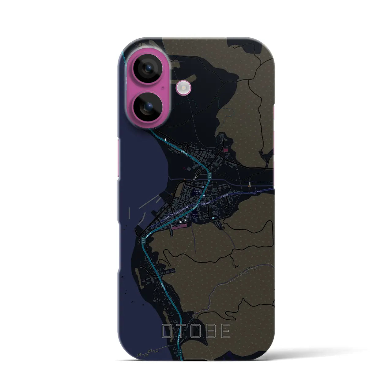【乙部(北海道)】地図柄iPhoneケース(バックカバータイプ)
