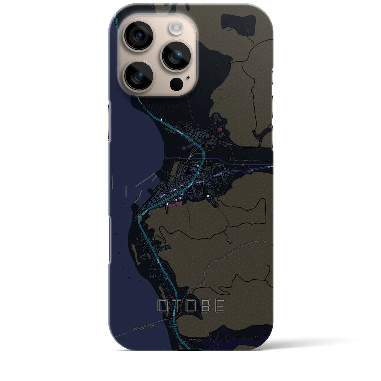 【乙部(北海道)】地図柄iPhoneケース(バックカバータイプ)