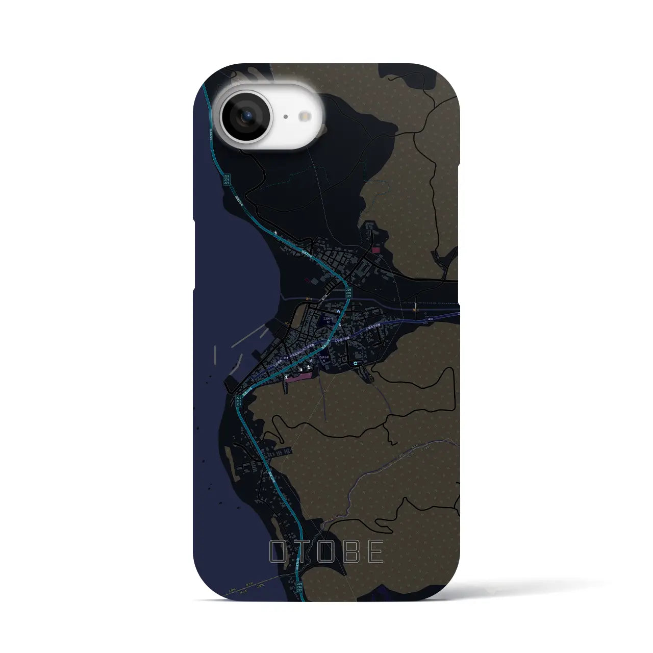 【乙部(北海道)】地図柄iPhoneケース(バックカバータイプ)