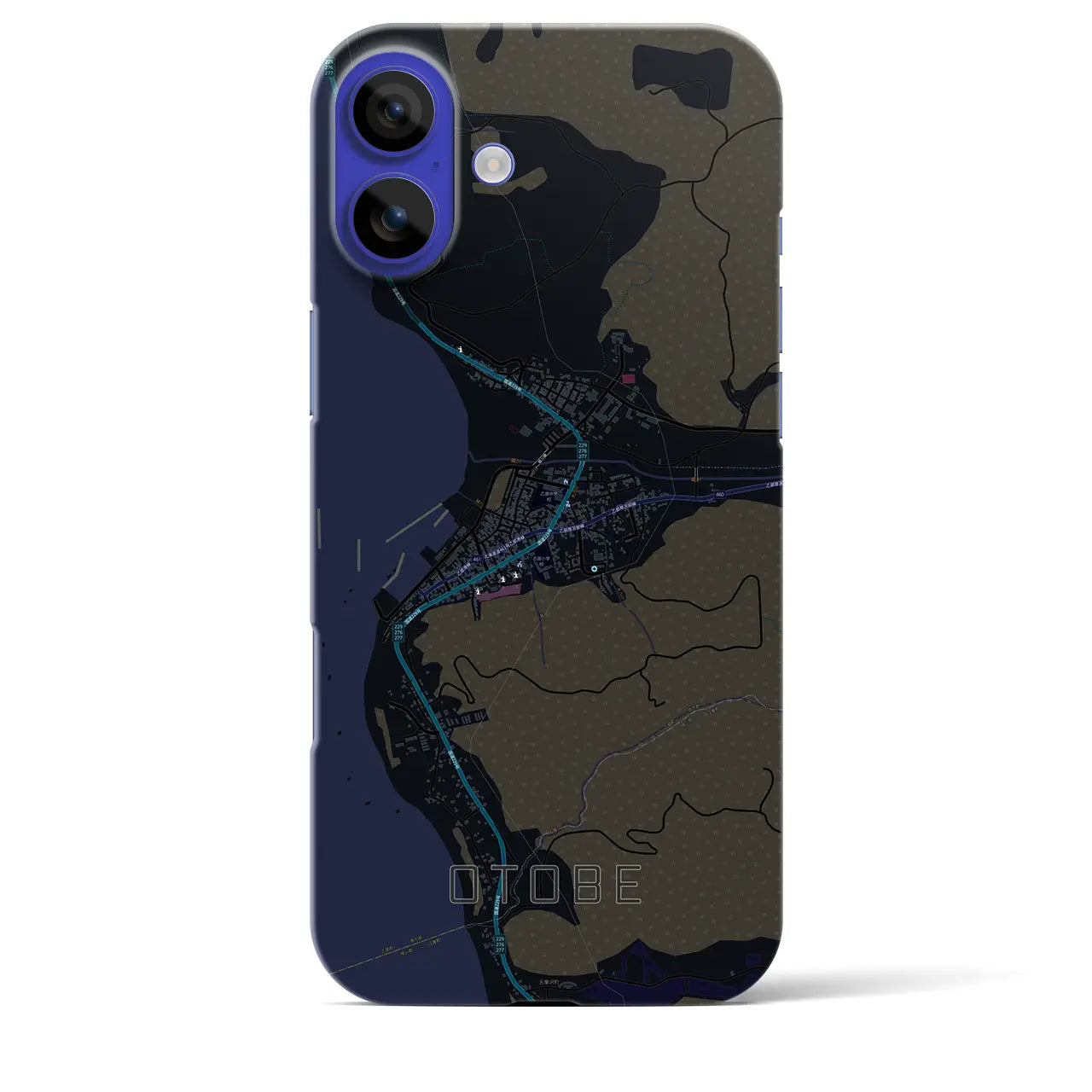 【乙部(北海道)】地図柄iPhoneケース(バックカバータイプ)