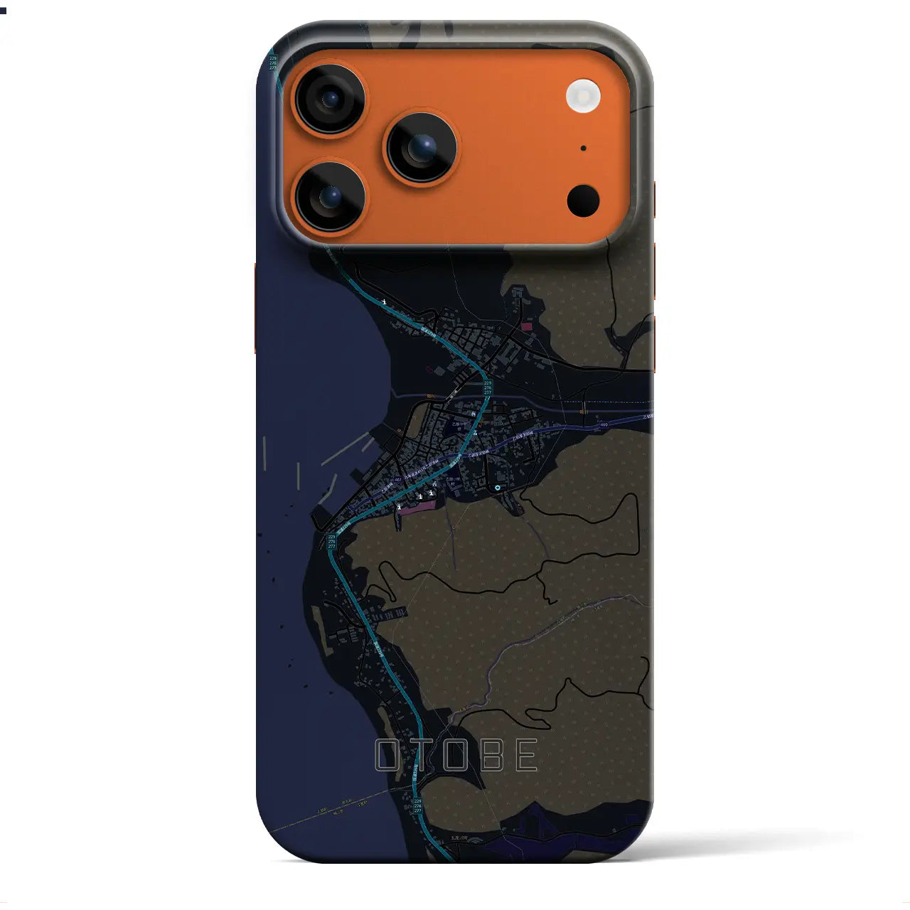【乙部(北海道)】地図柄iPhoneケース(バックカバータイプ)
