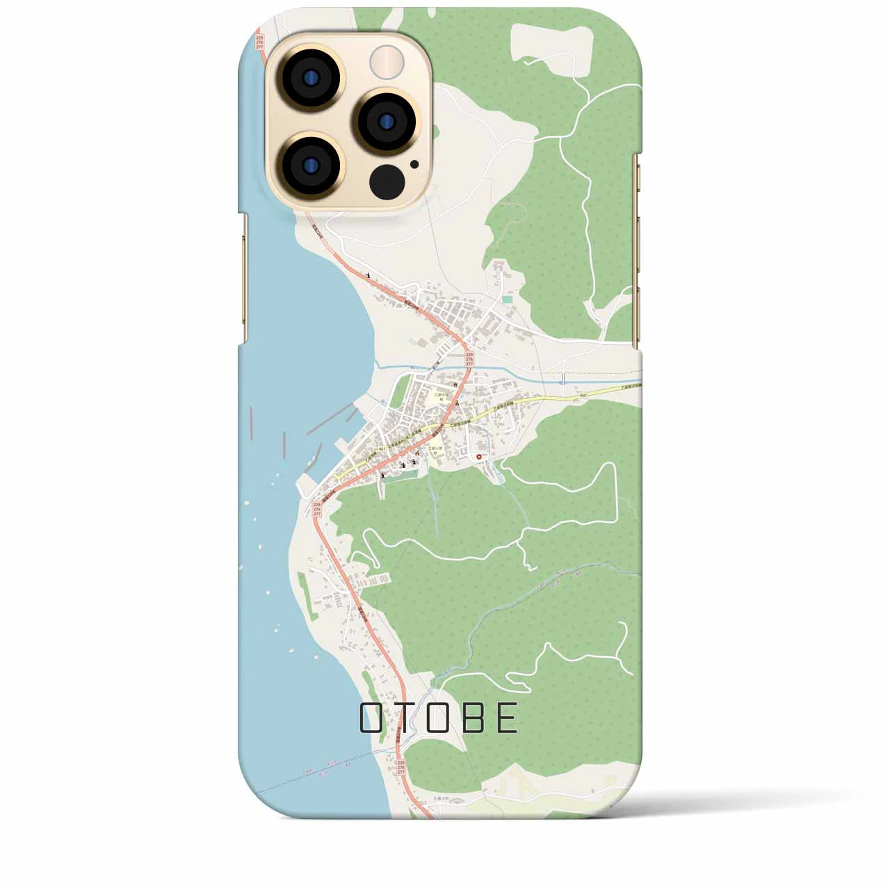【乙部(北海道)】地図柄iPhoneケース(バックカバータイプ)