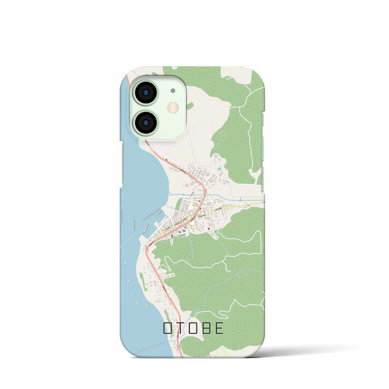 【乙部(北海道)】地図柄iPhoneケース(バックカバータイプ)
