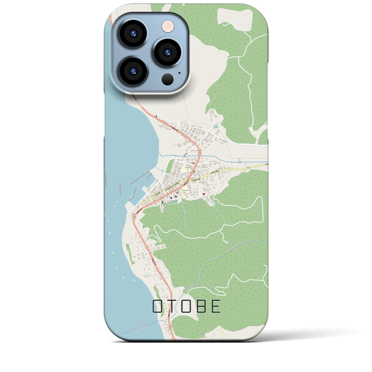 【乙部(北海道)】地図柄iPhoneケース(バックカバータイプ)