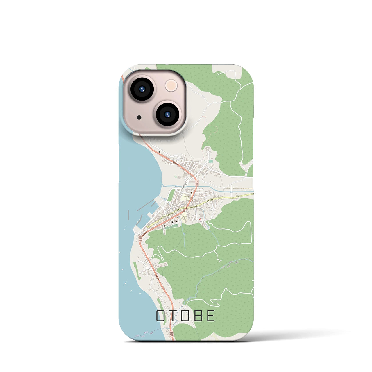 【乙部(北海道)】地図柄iPhoneケース(バックカバータイプ)