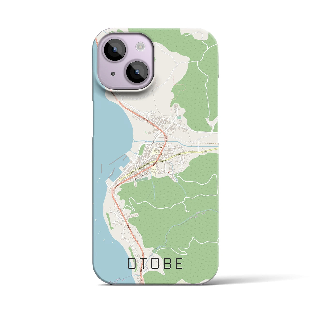 【乙部(北海道)】地図柄iPhoneケース(バックカバータイプ)