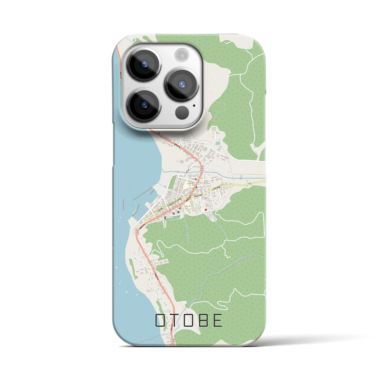 【乙部(北海道)】地図柄iPhoneケース(バックカバータイプ)
